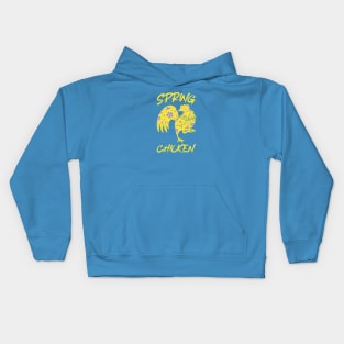 Spring Chicken Gold Design Kids Hoodie